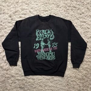 Vintage Black Pink Floyd 1975 North American Tour Sweatshirt Size M